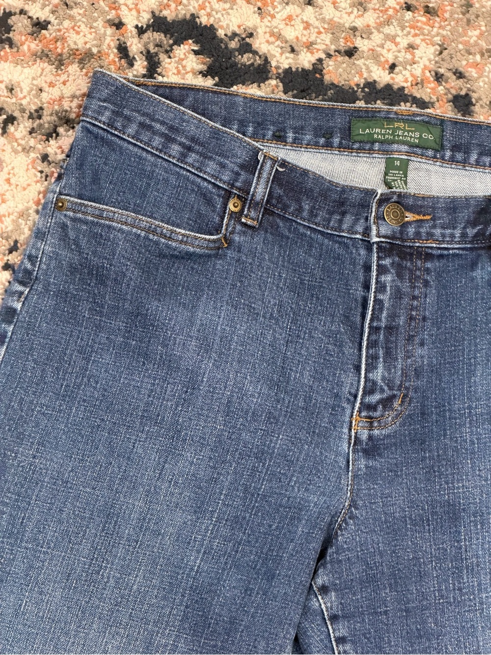 Lauren Ralph Lauren Jeans Co. Vintage Classic Mid-Calf Denim Capri Jeans Size 14 - Picture 4 of 16